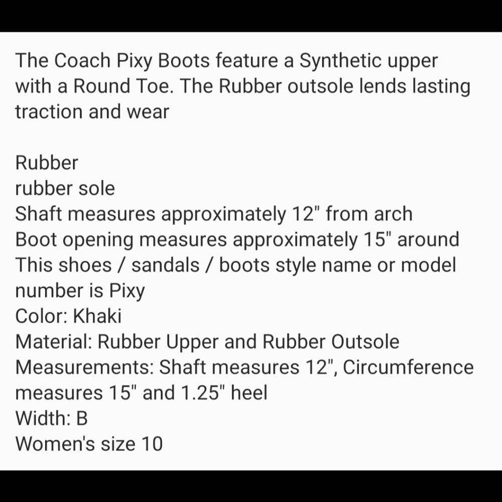 Coach pixy rainboots - Picture 7 of 7